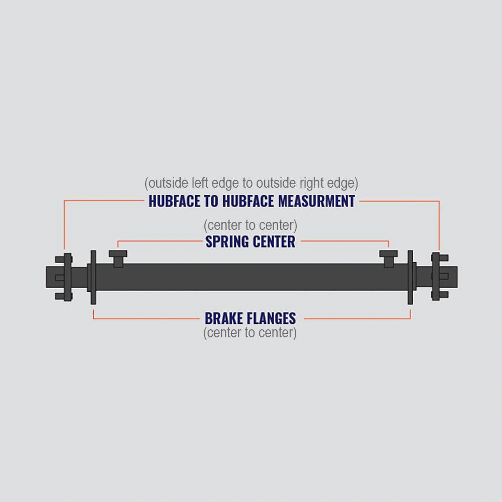 92" Square Galvanized Torsion Drop Center Trailer Axle (3,500 lb.)