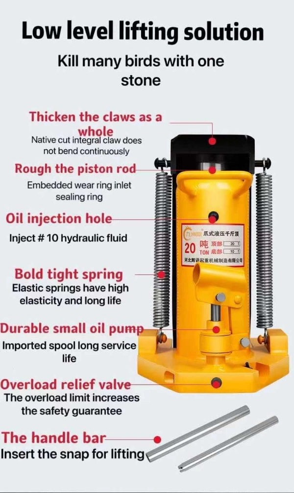 Manual Hand Hydraulic Lifting Toe Jack