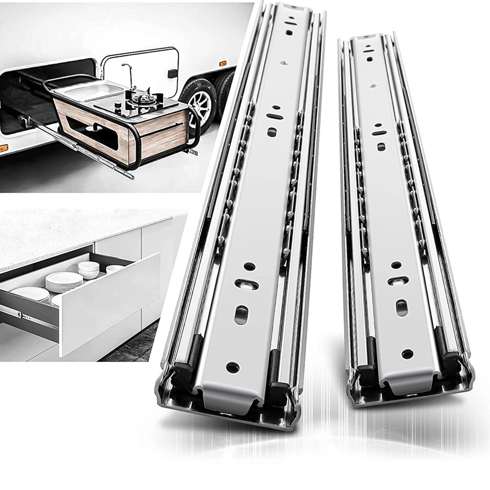 Heavy Duty Drawer Slides 40 Inch Full Extension Ball Bearing Cabinet Telescoping Slide Rails Tool Box Runner Track Slides 100 Lb Load Capacity Side Mount 1 Pair