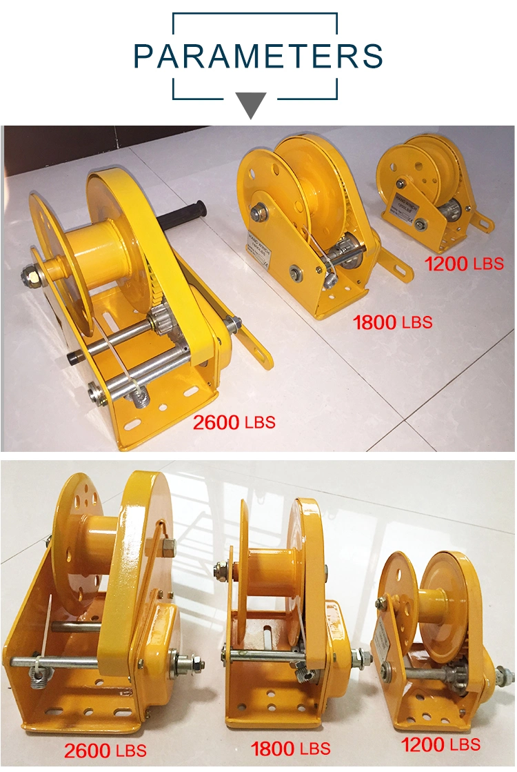 Marine Boat 1200lbs, 1800lbs, 2600lbs Hand Winch, Anchor Winches, Wire Rope Winch, Anchor Winch, Truck Winch, Boat Winch, Hydraulic Winch