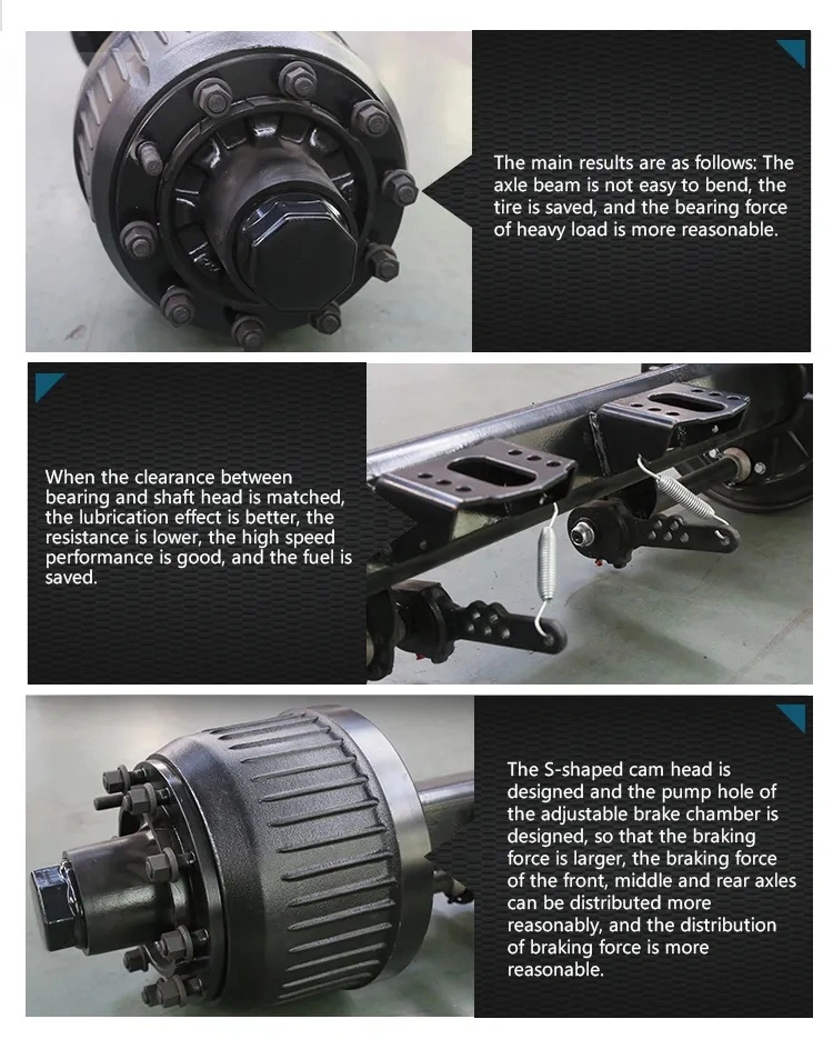 11ton Low Bed Rear Steer Axle for Trailer